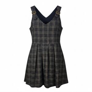 Riley & Rae Plaid Fit And Flare Dress Size 12 Skater 90s Goth Punk Sleeveless